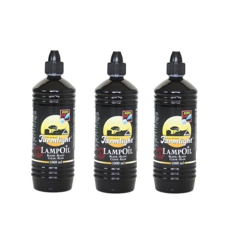 3x Lampenolie 1 liter + aansteker -