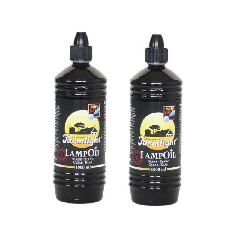 2x Lampenolie 1 liter + aansteker -