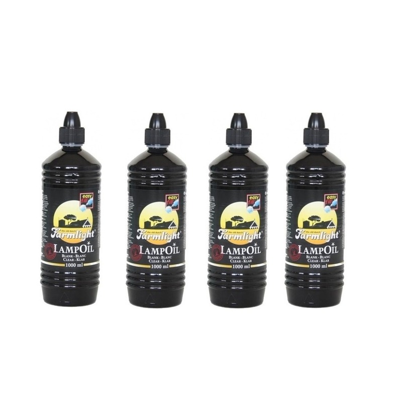 4x Lampenolie 1 liter + aansteker -