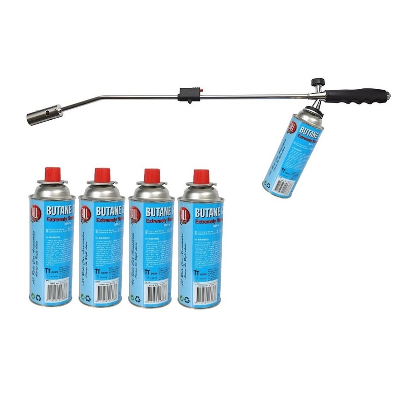 Onkruidbrander / onkruidverdelger met 5 gasflessen 76 cm -