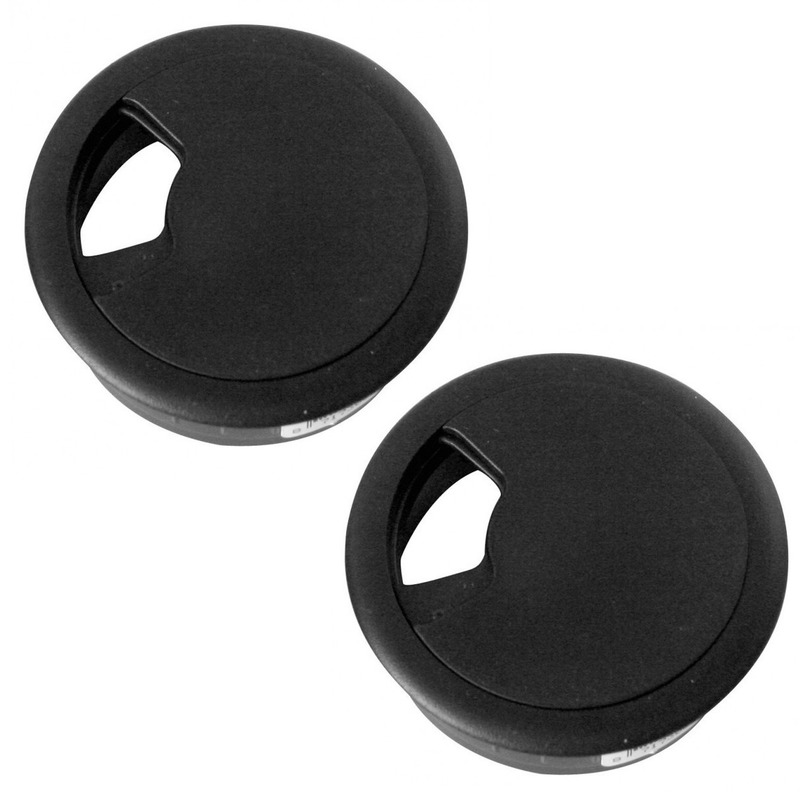 2x Kabeldoorvoer zwart 60 mm -