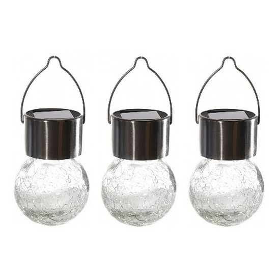 3x Solar party verlichting hanger voor buiten 13 cm -