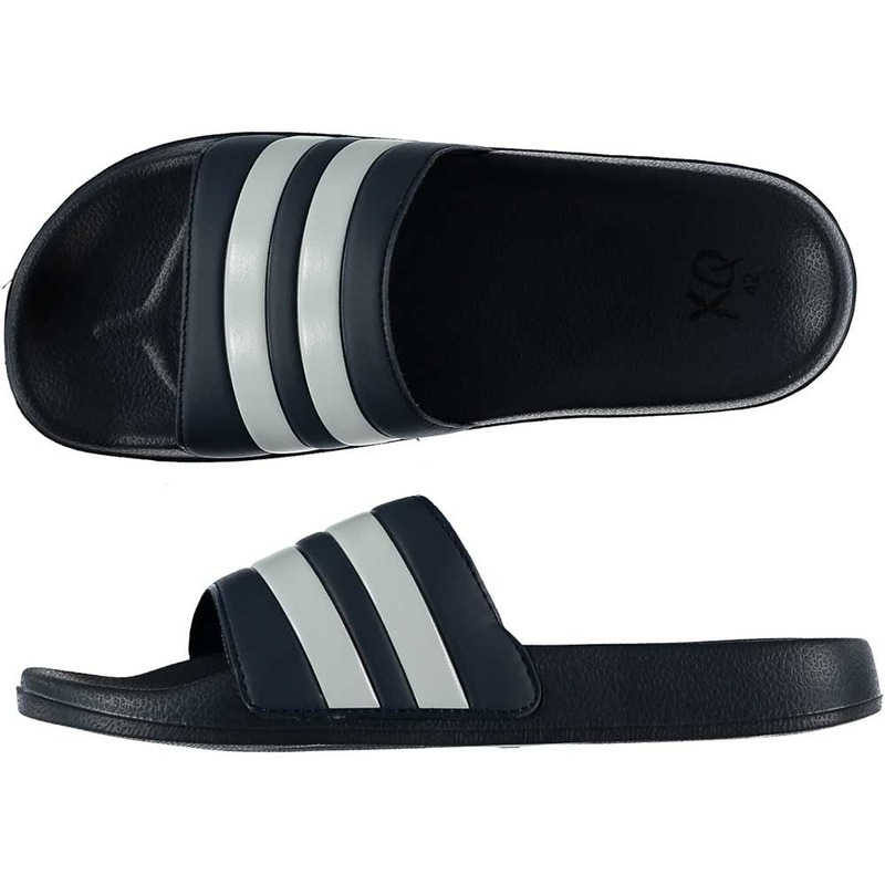 Badslippers/huisslippers navy/wit gestreept voor jongens maat 41 41 -