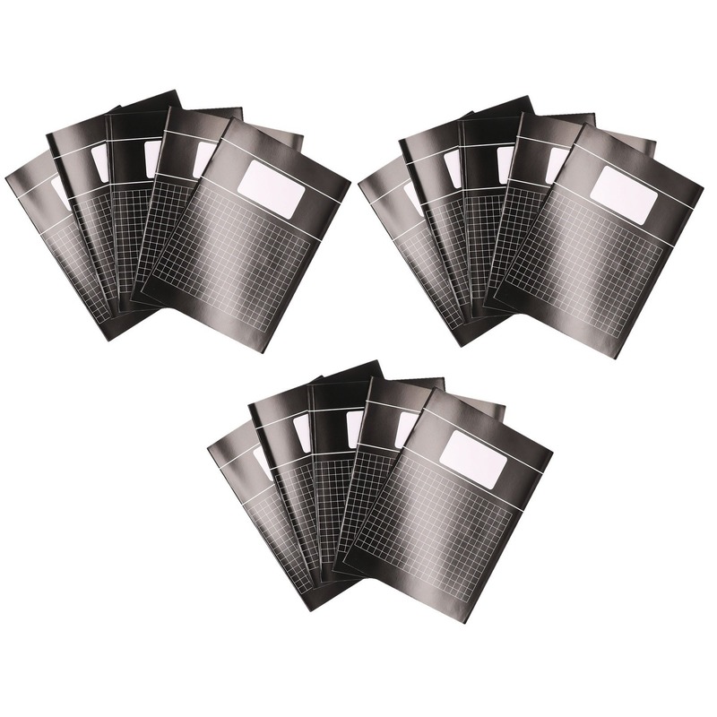 15x zwarte A4 ruitjes schriften 10 mm pakket -