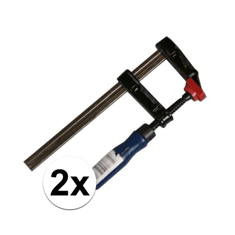 2x Kleine lijmklemmen/hobbyklemmen metaal -
