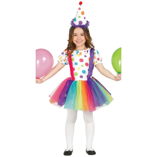 Clownsjurkje voor meisjes 110-116 (5-6 jaar) -