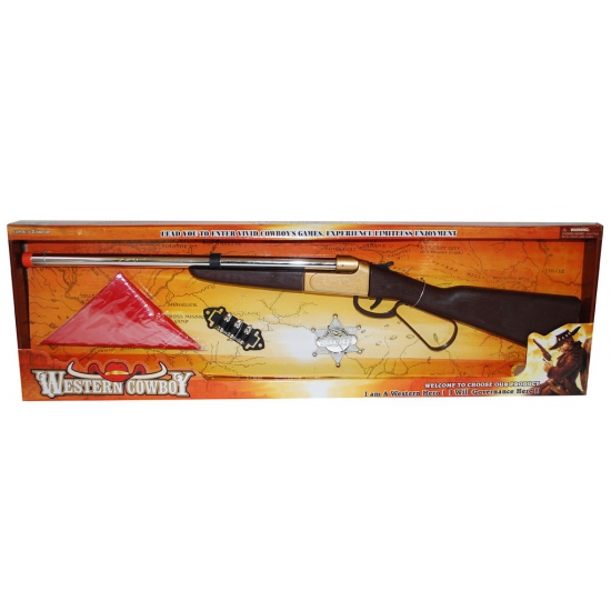 Western set - Speelgoed geweer - 60 cm - sheriff artikelen - cowboy set -