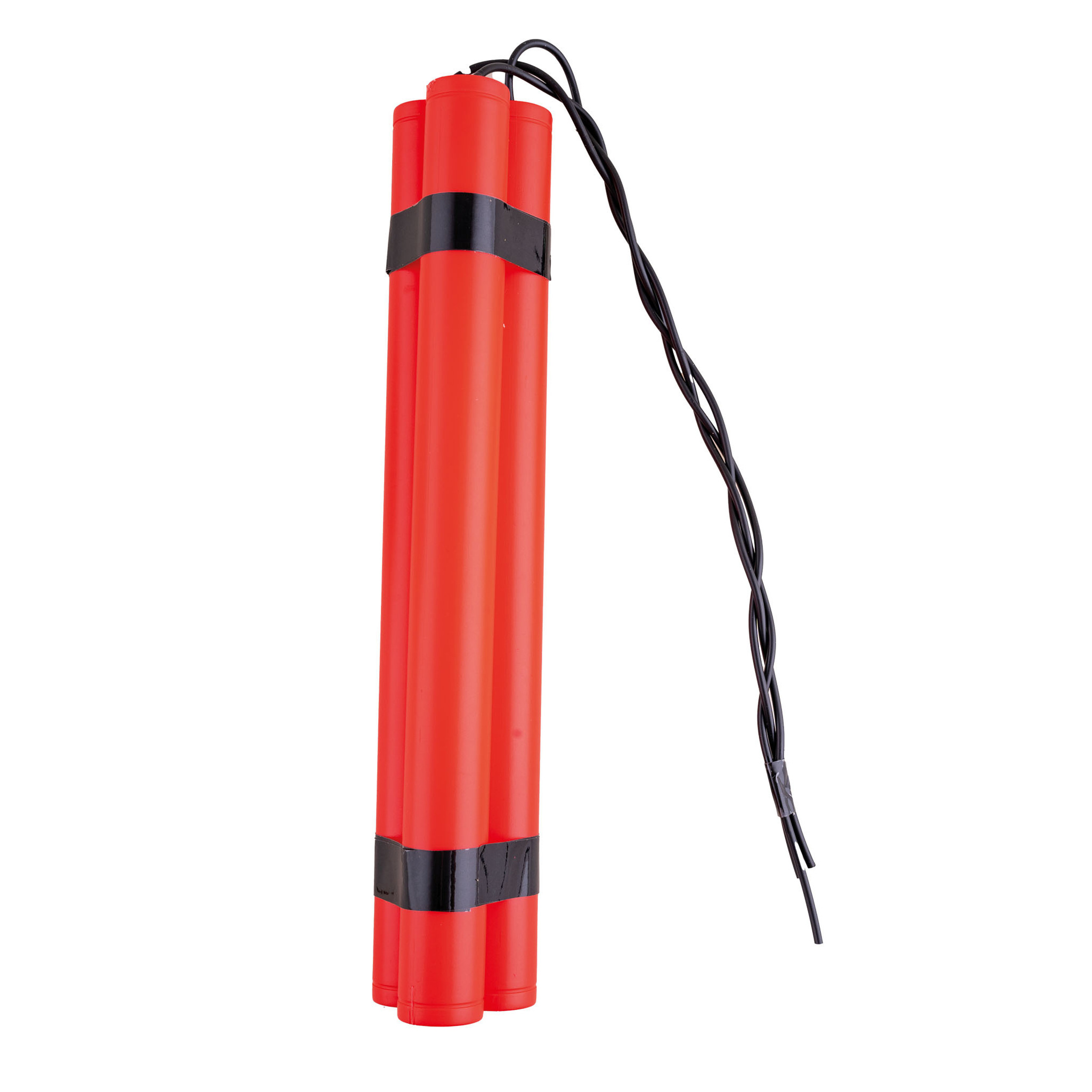 Dynamiet staven van plastic 23 cm - feestartikelen cowboy/piraten/boeven thema - rood -