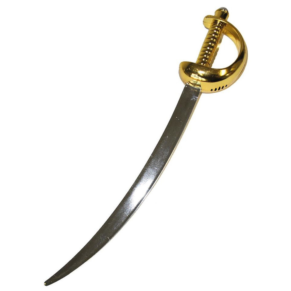 Piraten zwaard - goud - 57 cm - verkleed wapens - carnaval - kind/volwassenen -