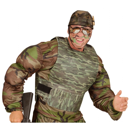 Kogelvrij leger camouflage vest verkleedkleding accessoire One size -