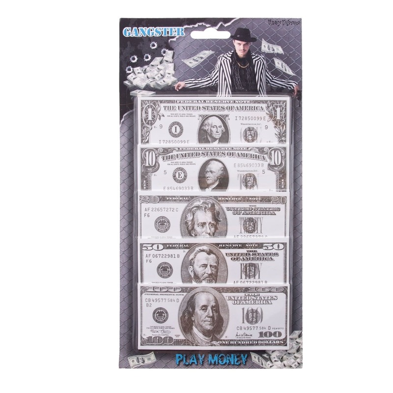 200x Speelgoed geld nep dollars van papier -