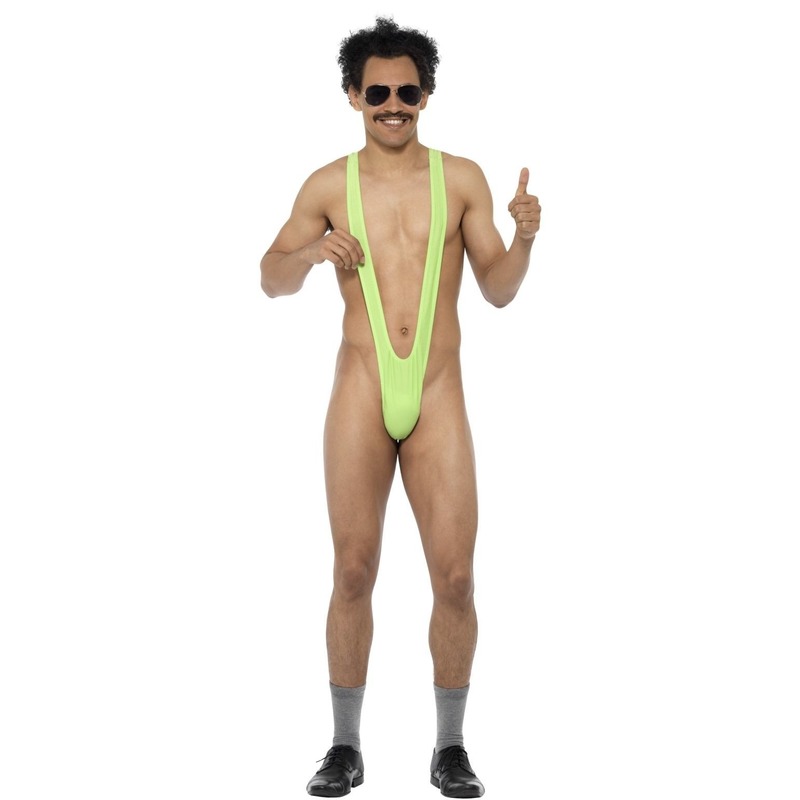 Borat mankini - mini zwempak onderbroek - vrijgezellenfeest - groen One size -