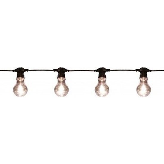 Buiten feestverlichting lichtsnoer warm witte lampbolletjes 10 meter -