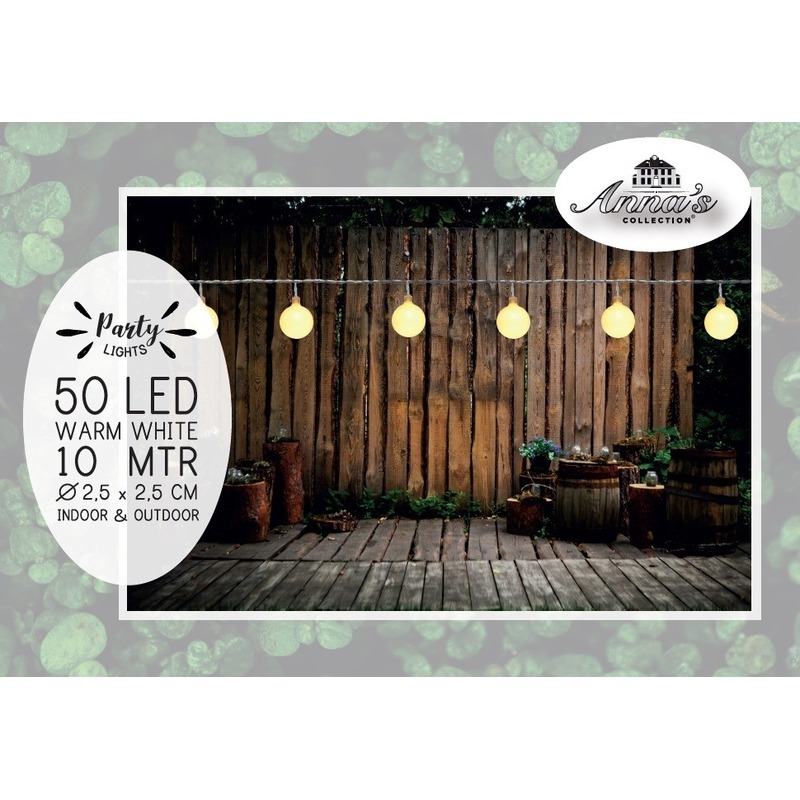 Buiten feestverlichting lichtsnoer warm wit 10 meter -