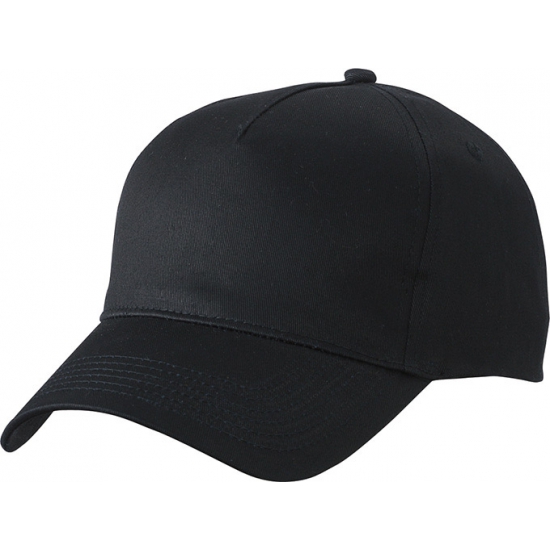 10x 5 panel baseball petjes zwart -