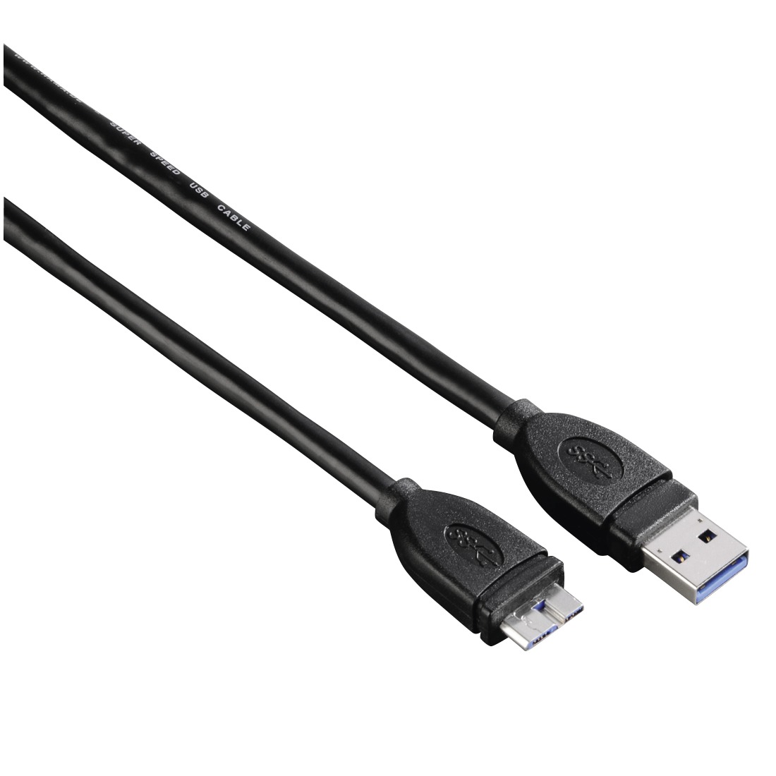 Hama USB-IT-kabel 3.0 USB-A naar A-micro-B 0,75 meter Presenter Zwart