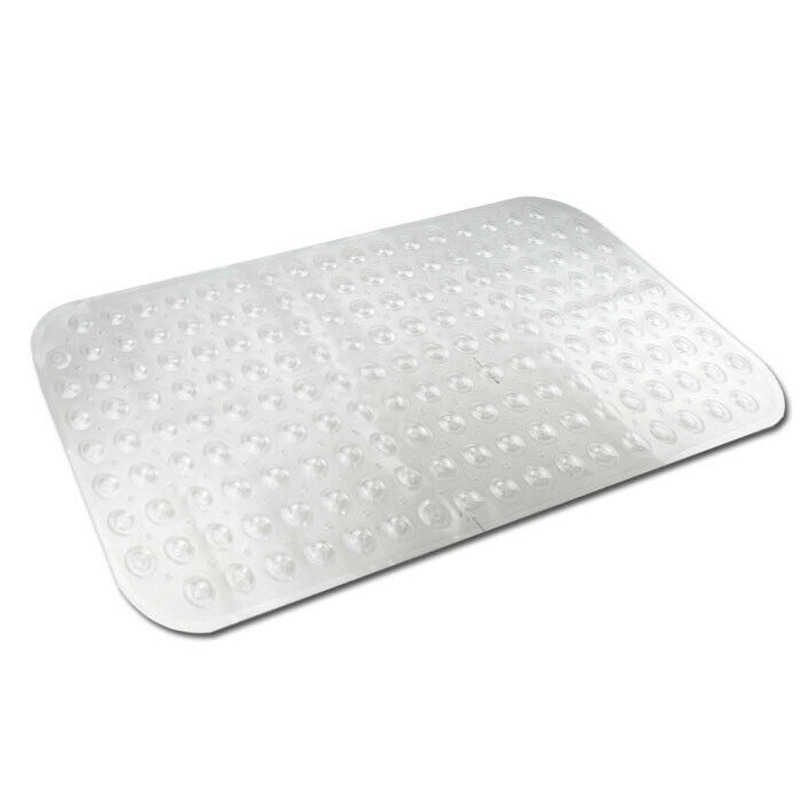 Badmat - transparant - antislip - 79 x 37 cm - douchemat - met zuignappen -