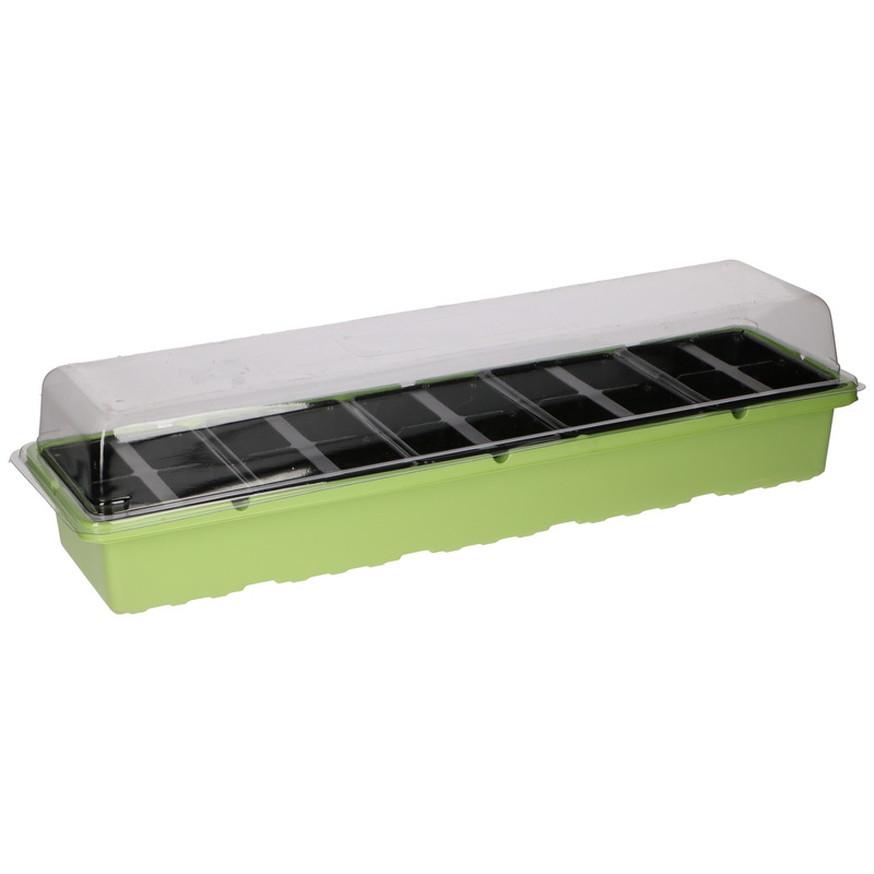 Kweekbak/zaaibak 20 vakjes transparante deksel 53 cm -