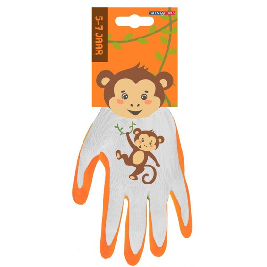 Aap kinder handschoenen / tuinhandschoenen 5-7 jaar One size -