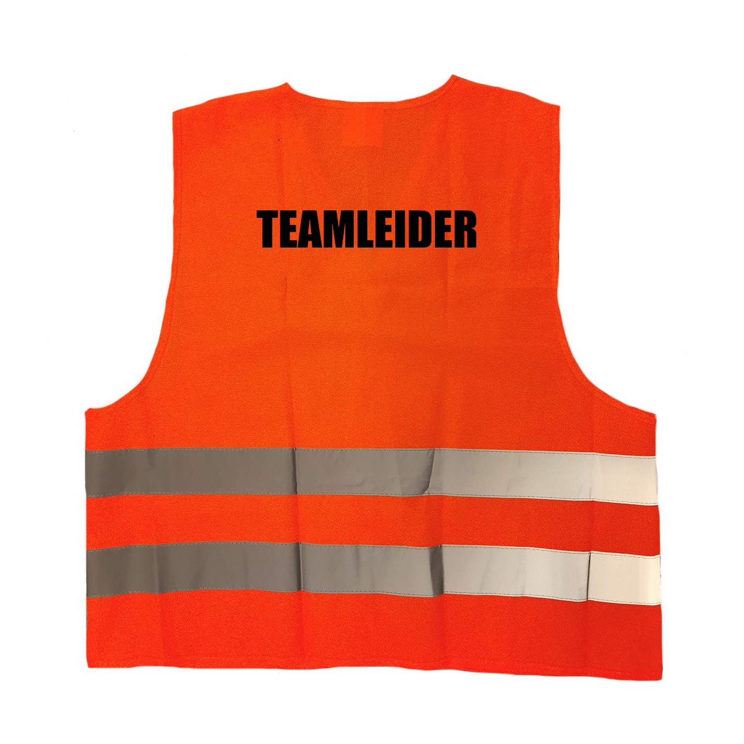 Teamleider vestje / hesje oranje met reflecterende strepen voor volwassenen One size -