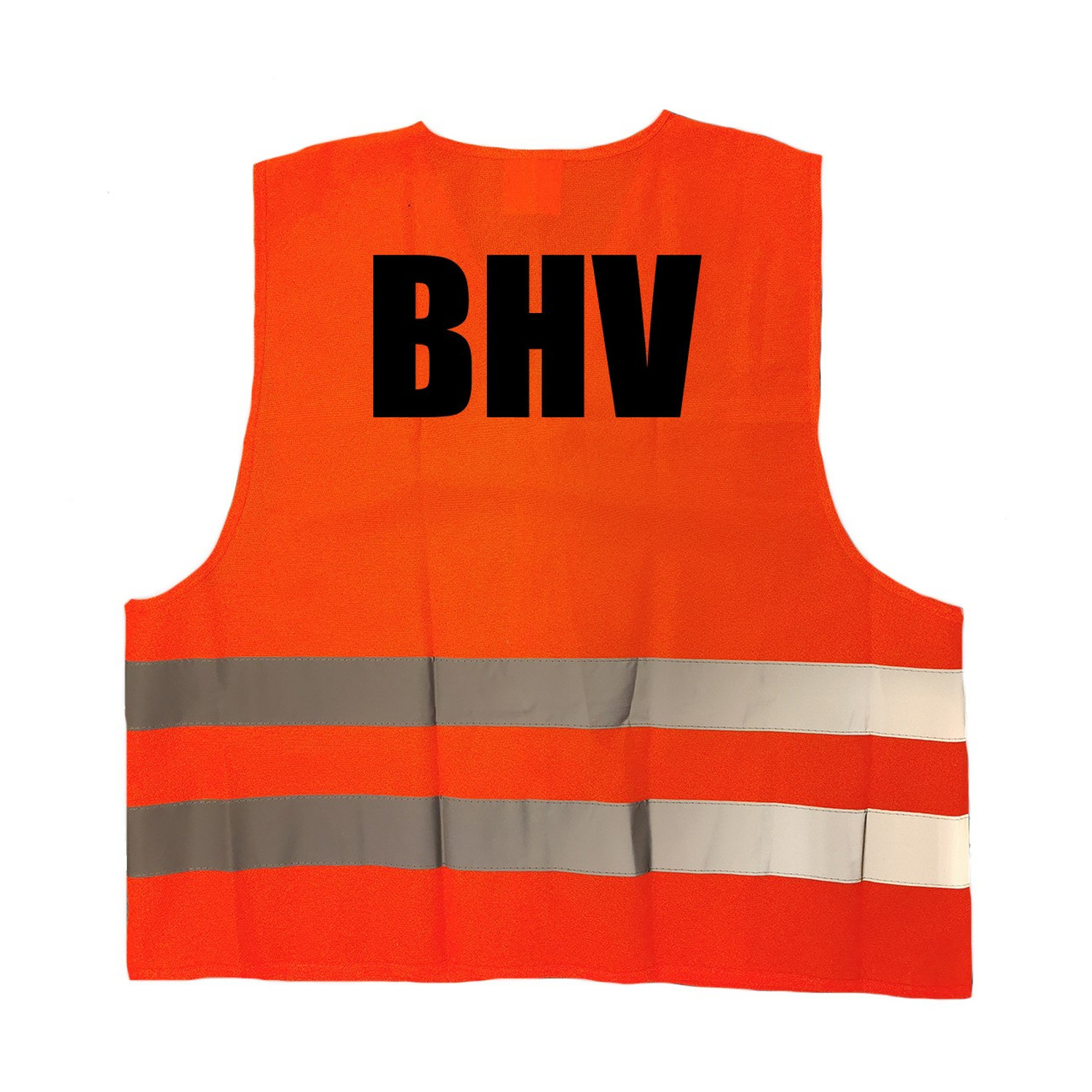 BHV vestje / hesje oranje met reflecterende strepen voor volwassenen One size -