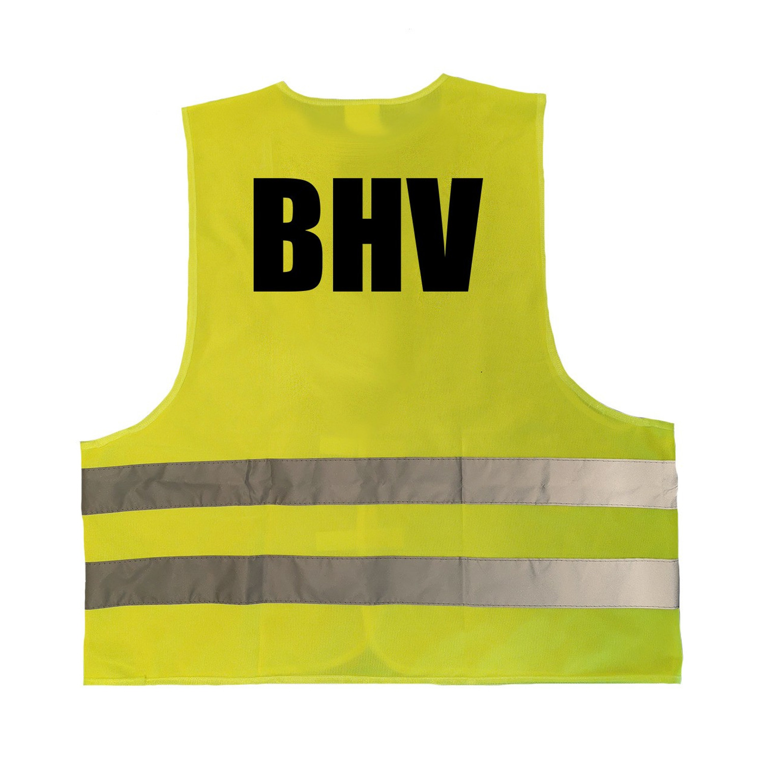 BHV vestje / hesje geel met reflecterende strepen voor volwassenen One size -