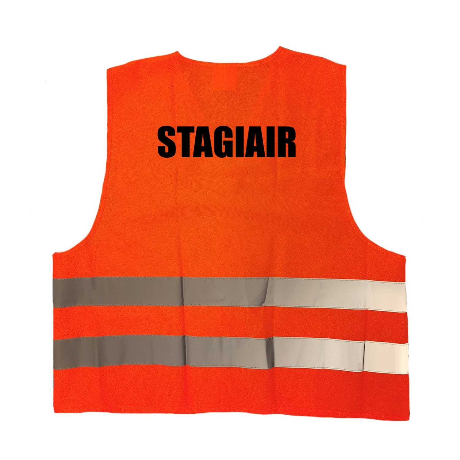 Stagiair vestje / hesje oranje met reflecterende strepen voor volwassenen One size -