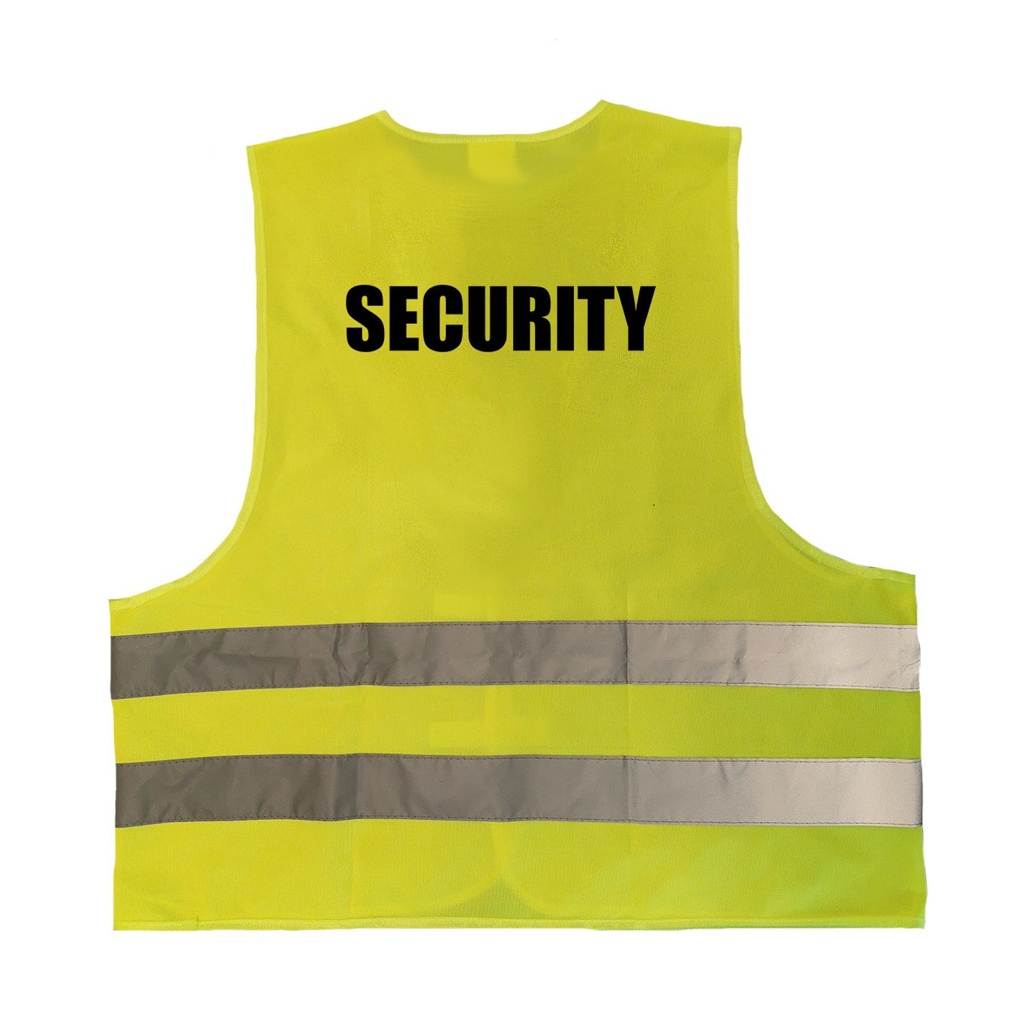 Security / beveiliger veiligheidsvestje / hesje geel met reflecterende strepen voor volwassenen One size -