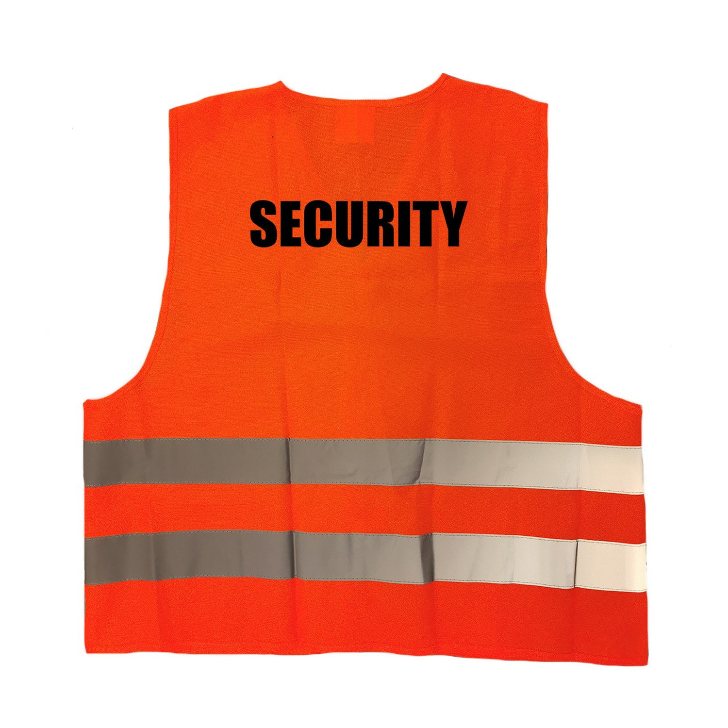 Security / beveiliger veiligheidsvestje / hesje oranje met reflecterende strepen voor volwassenen One size -