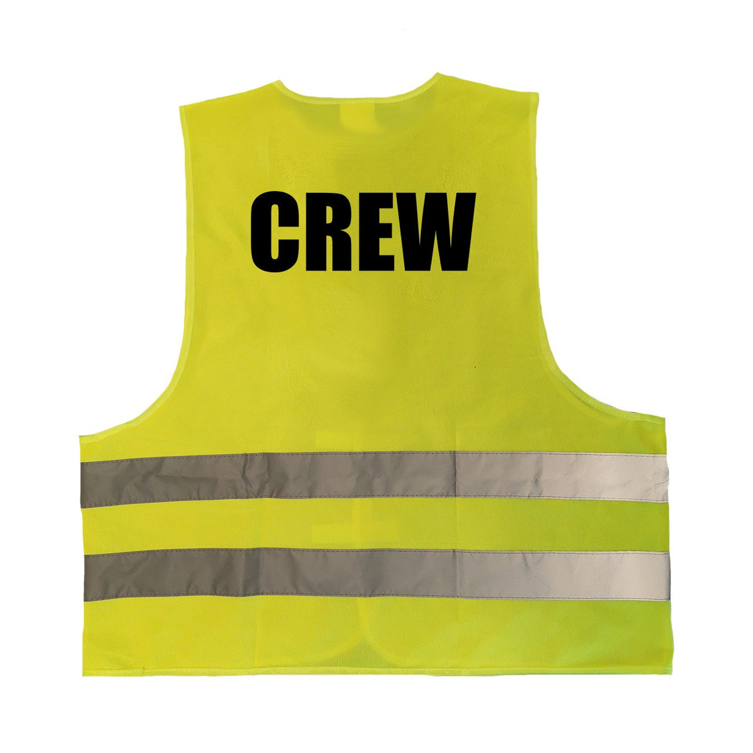 Crew / personeel vestje / hesje geel met reflecterende strepen voor volwassenen One size -