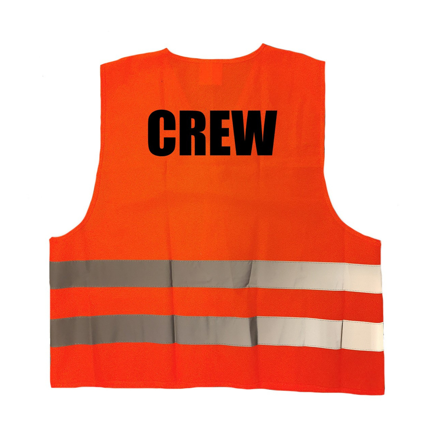 Crew / personeel vestje / hesje oranje met reflecterende strepen voor volwassenen One size -
