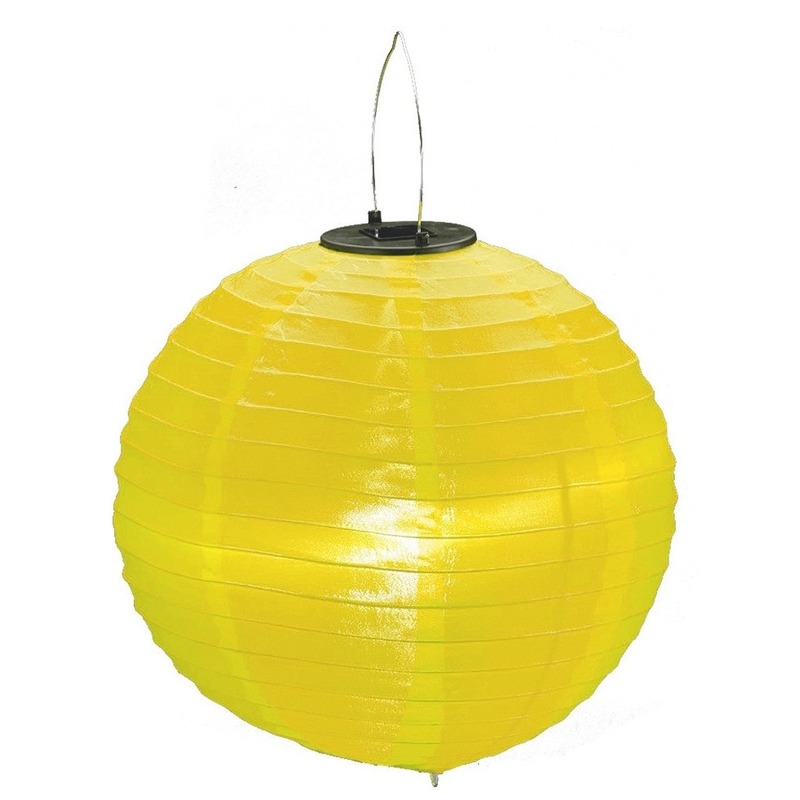 Gele solar party lampionnen 30 cm -