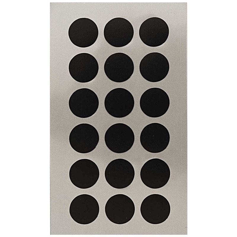 144x Zwarte ronde sticker etiketten 15 mm -