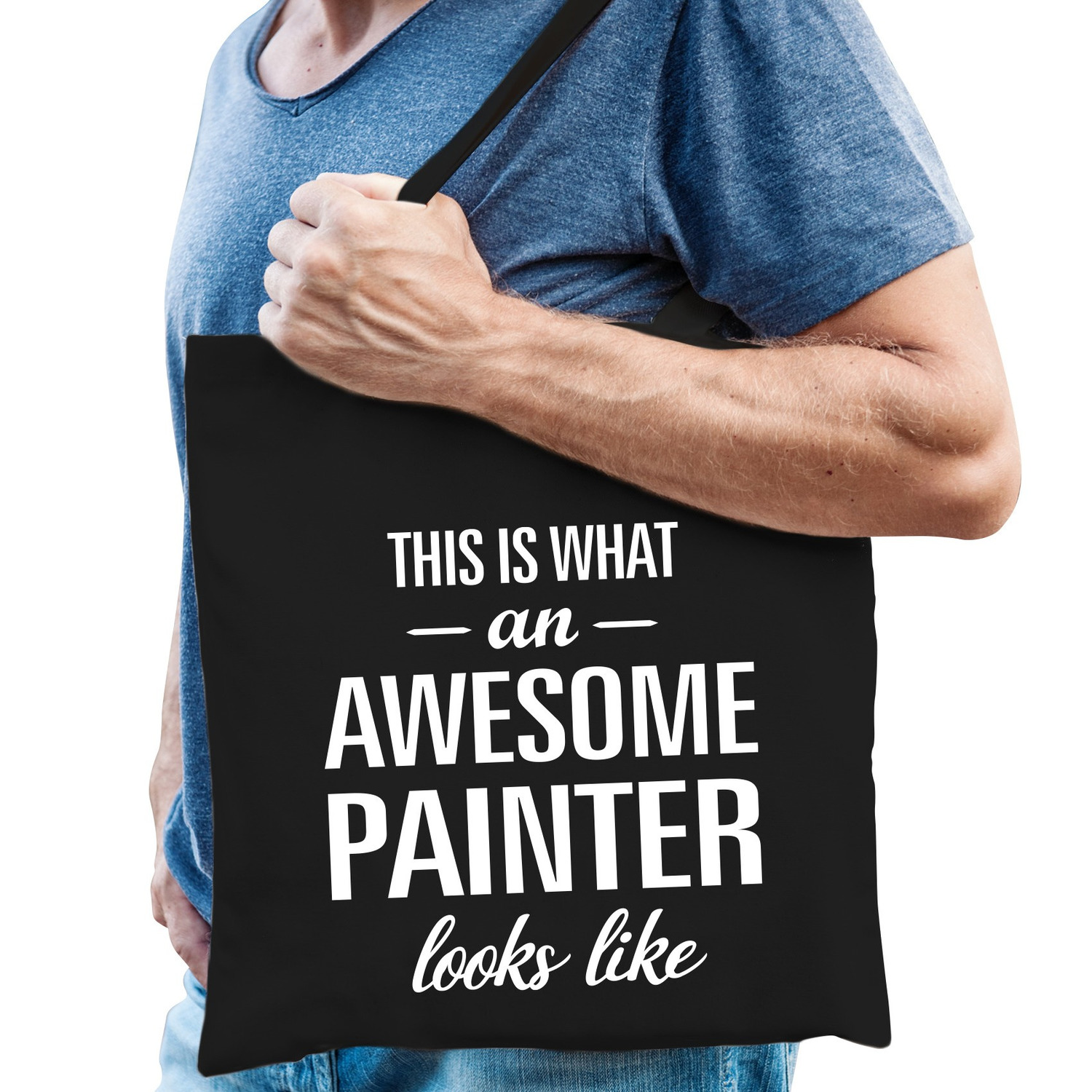 Awesome painter / schilder cadeau tas zwart voor heren -