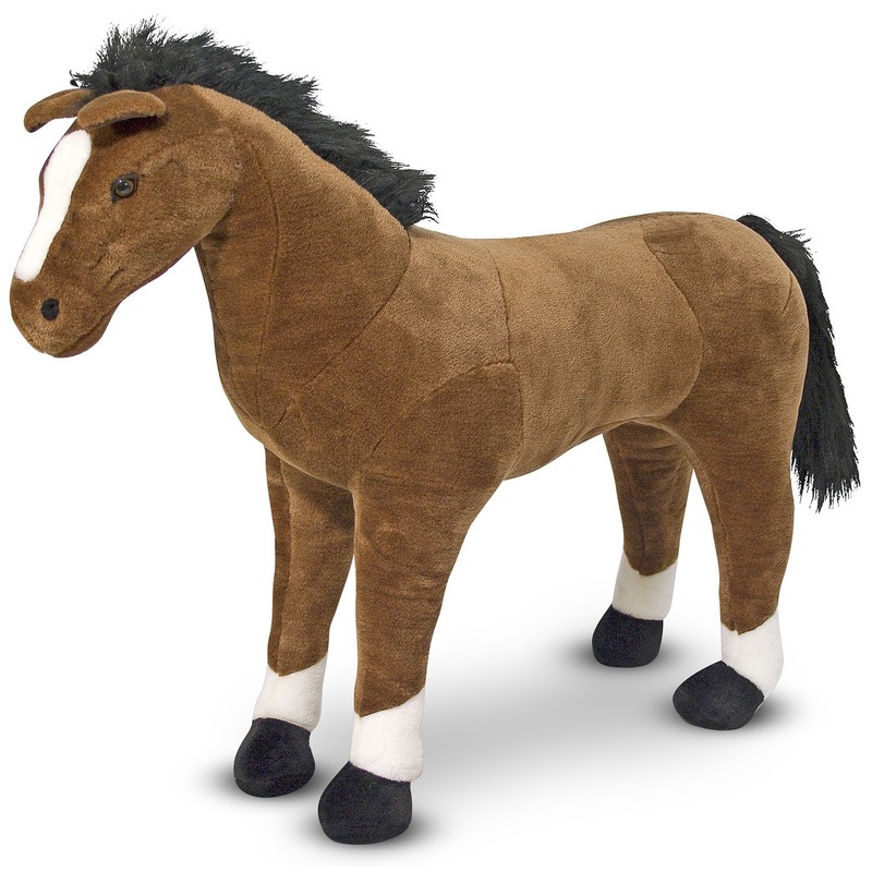Pluche grote paarden knuffel 99 cm speelgoed -