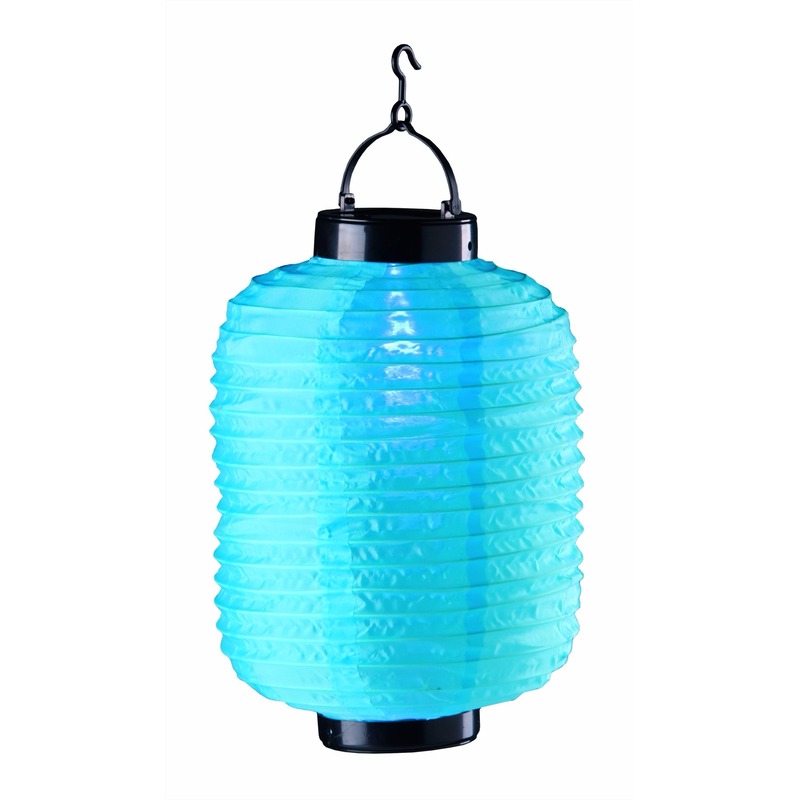 Blauwe solar lampion 35 cm -