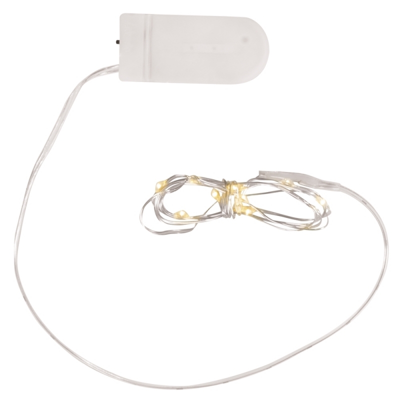 Micro lichtsnoer - 6x - 10 led lampjes - warm wit - 120 cm - kerstlampjes -