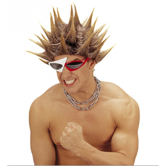 Punk pruik spikes -