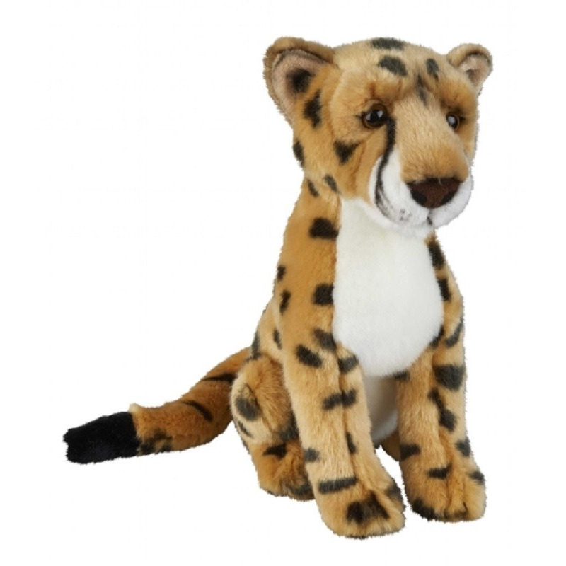 Ravensden pluche knuffel cheetah/jachtluipaard - 28 cm - knuffels - cadeau - kinderen -