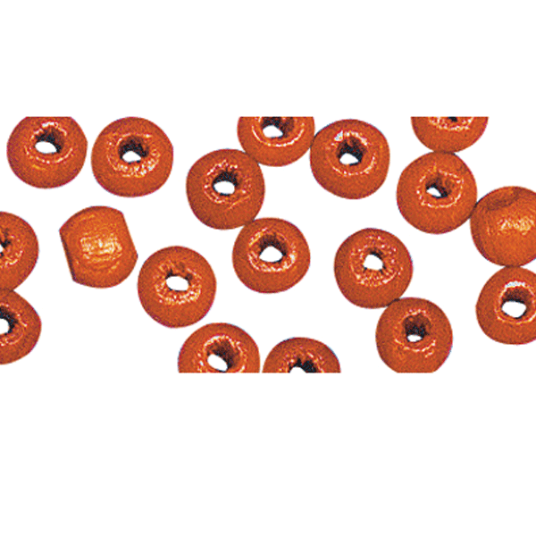 104x oranje houten kralen 10 mm -