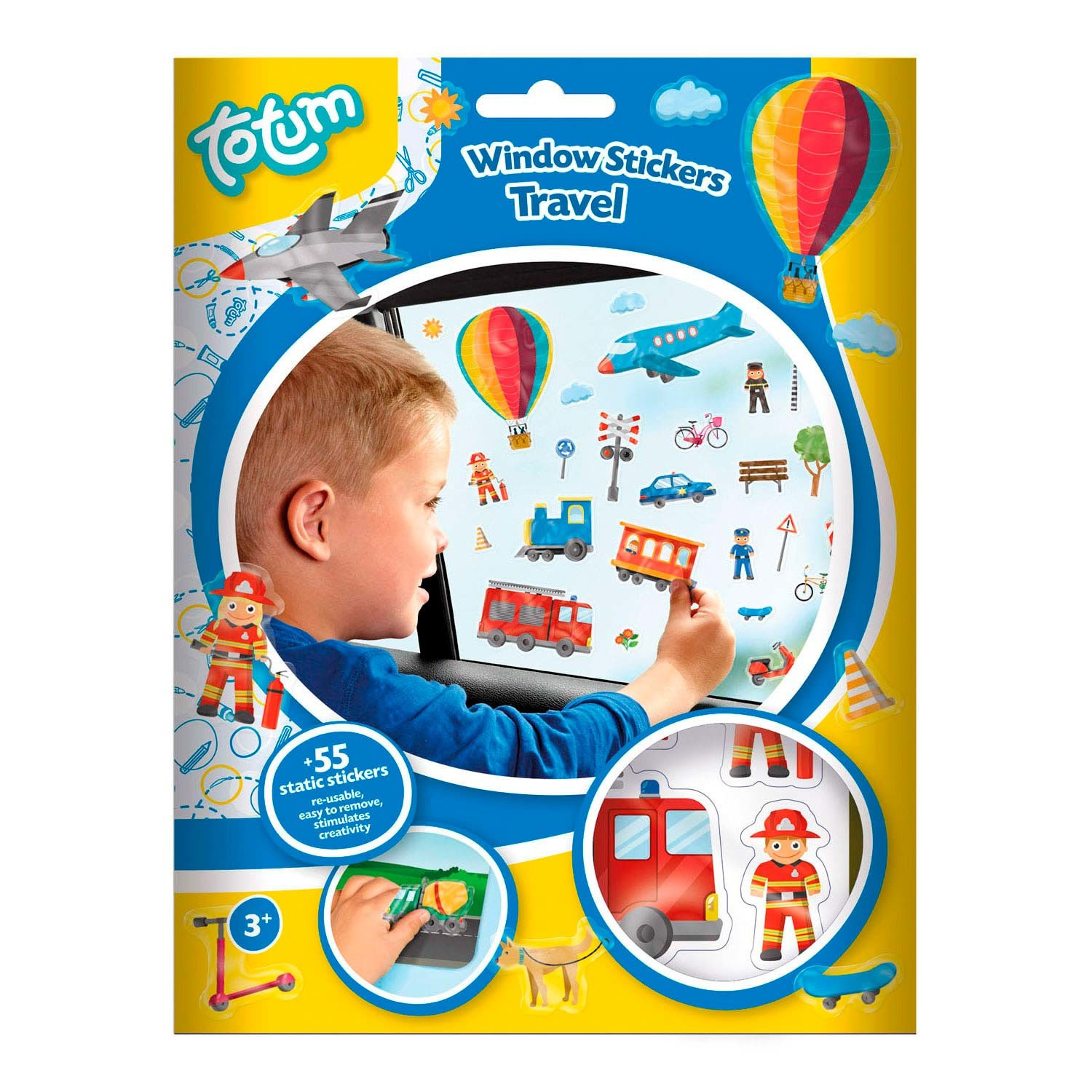 Auto raamstickers verkeer / reizen thema 110 stuks -