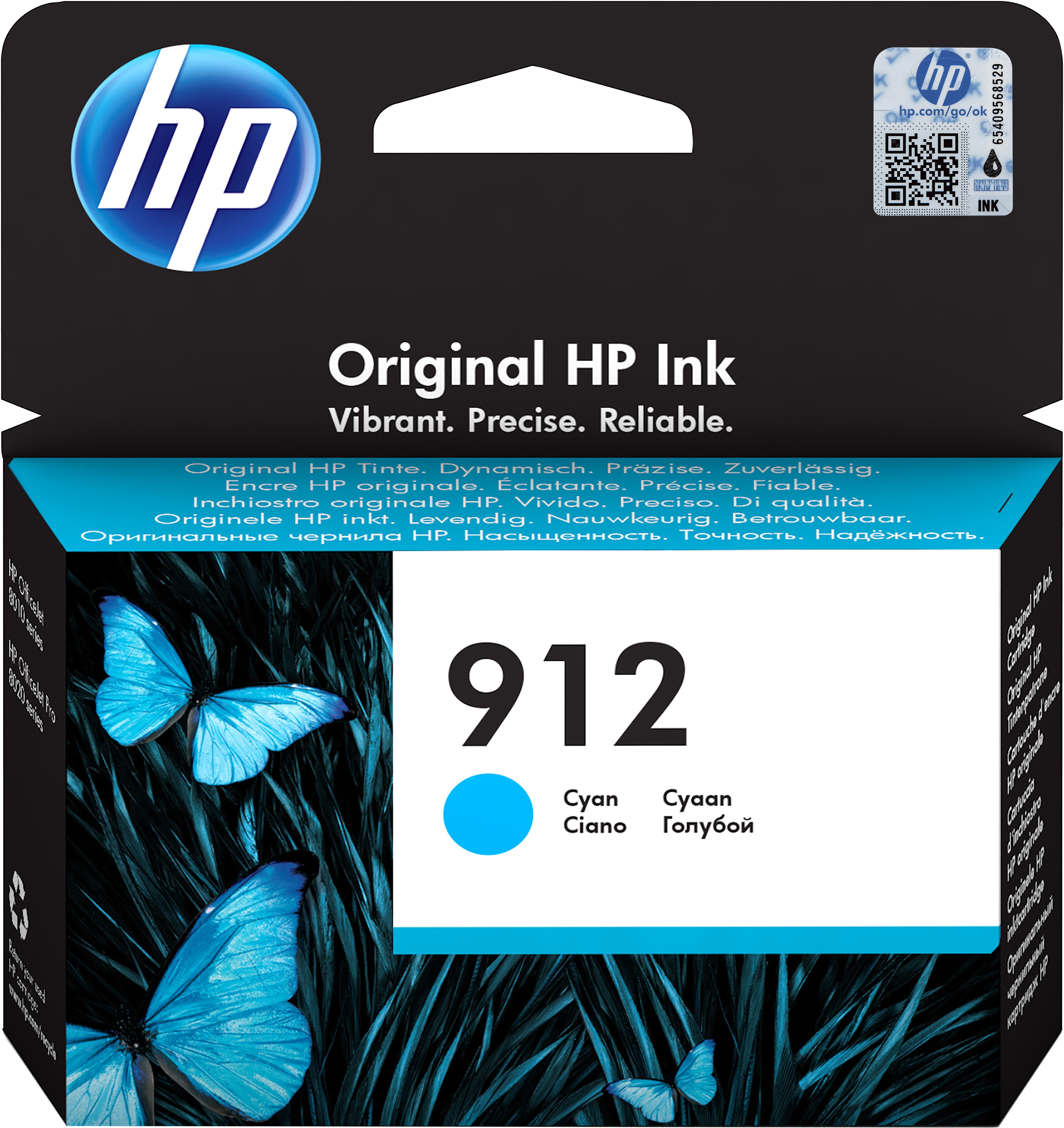 HP 912 cartridge cyan Inkt Blauw