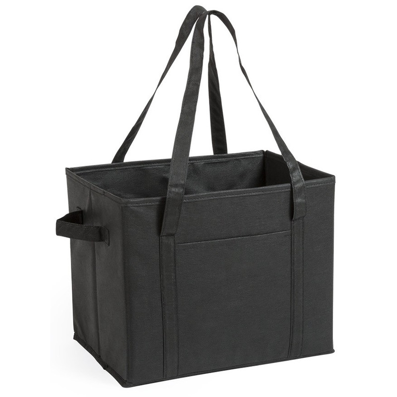 Auto kofferbak/kasten organizer tas zwart vouwbaar 34 x 28 x 25 cm -