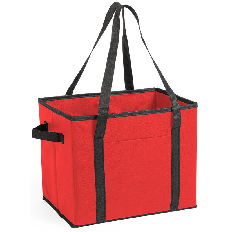 Auto kofferbak/kasten organizer tas rood vouwbaar 34 x 28 x 25 cm -