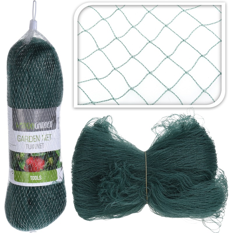 Vogelnet/beschermnet groen 4 x 5 meter -