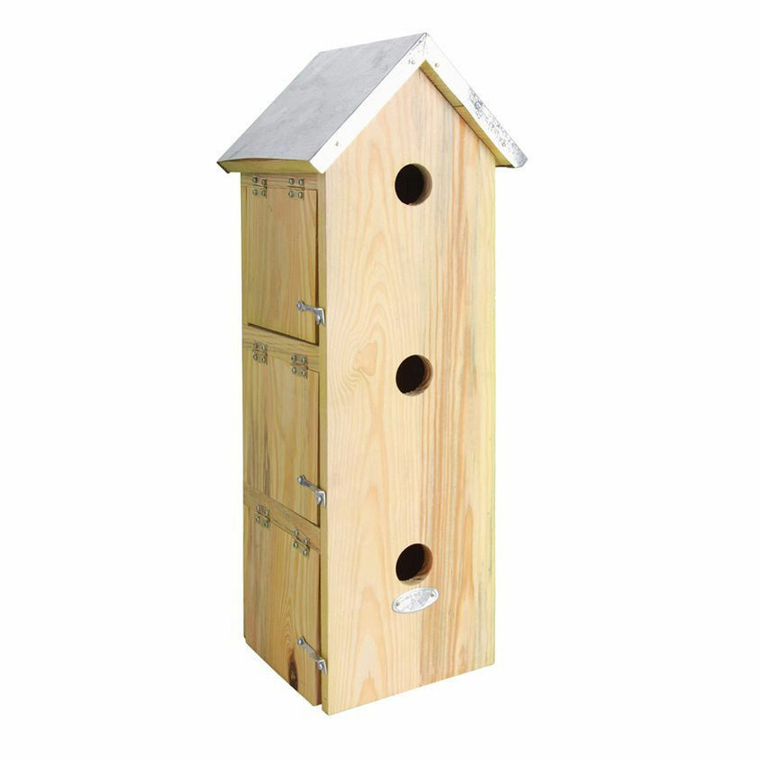 Best for Birds Houten vogelhuisje/nestkastje - Mussenvilla/flat - 51 x 19 cm - Vogelnestjes -