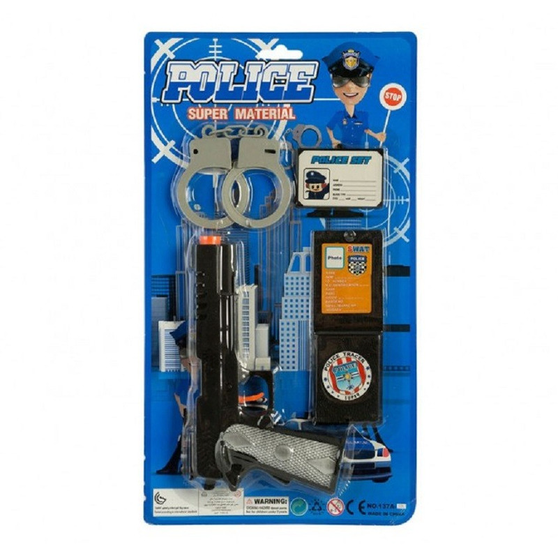 Politie accessoires speelgoed 4-delig voor kinderen - Verkleed accessoires - carnaval -
