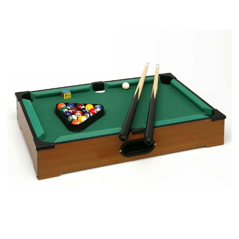 Mini pooltafel/biljarttafel voor op de eettafel 51 x 31 cm -