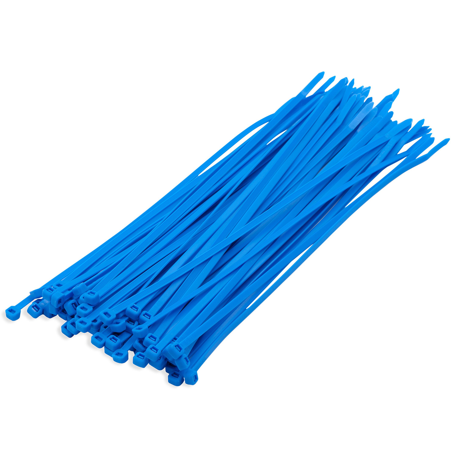 Kabelbinders of Tie ribs - blauw - 100x stuks - 10 x 0,25 cm - bundelbanden - vastbinden -