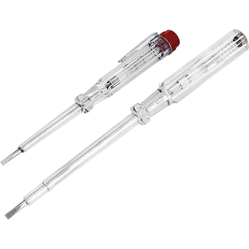Spanningzoeker/voltage tester schroevendraaier 110-250V 2 stuks -